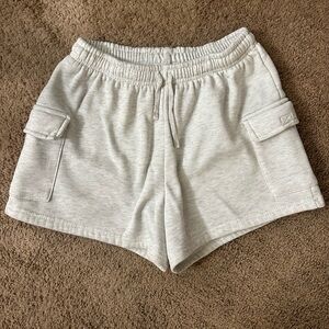 Gray Casual Cargo Shorts